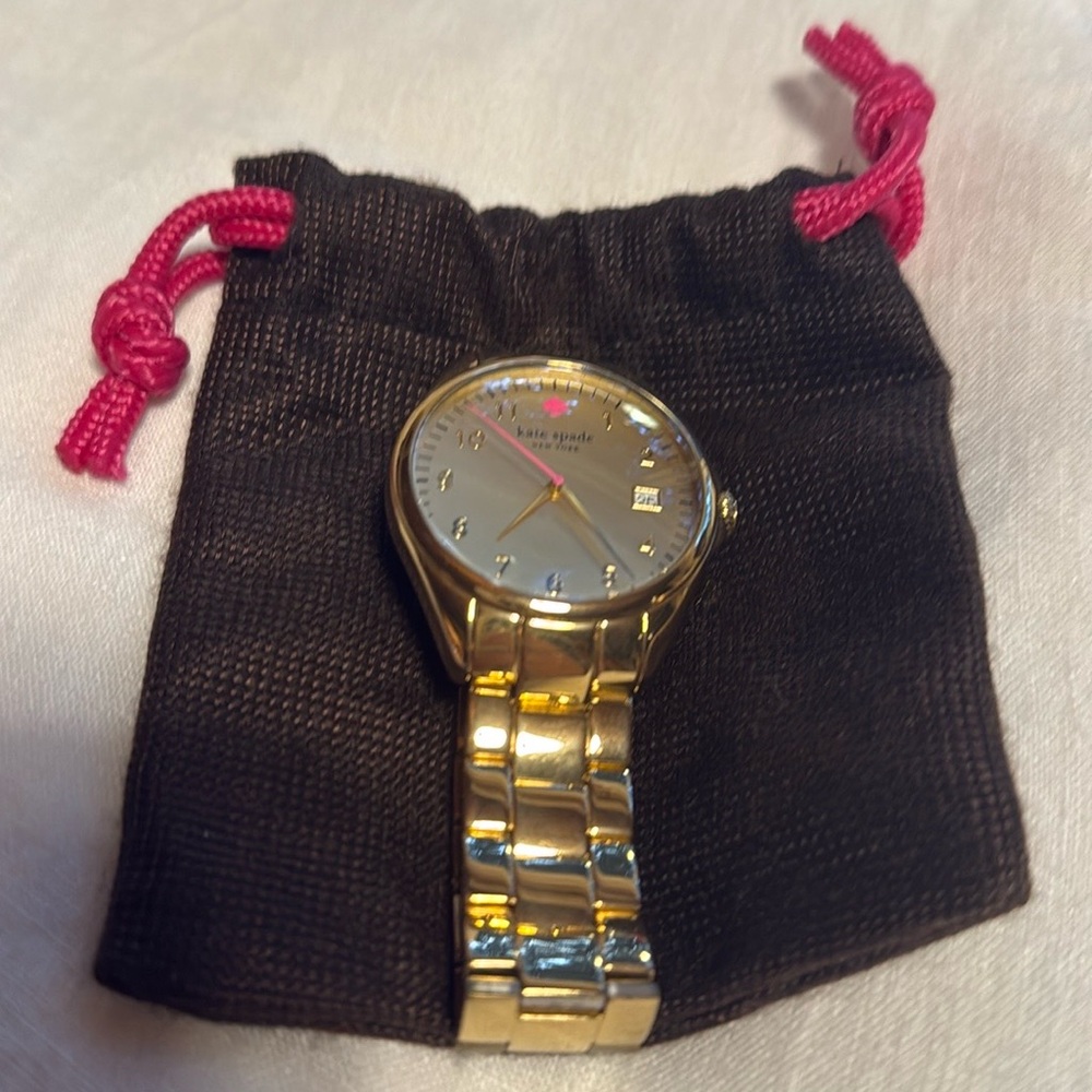 Kate Spade 0030 Women's Stainless Steel Analog Champagne Dial Quartz Watch XX905 - Picture 3 of 6